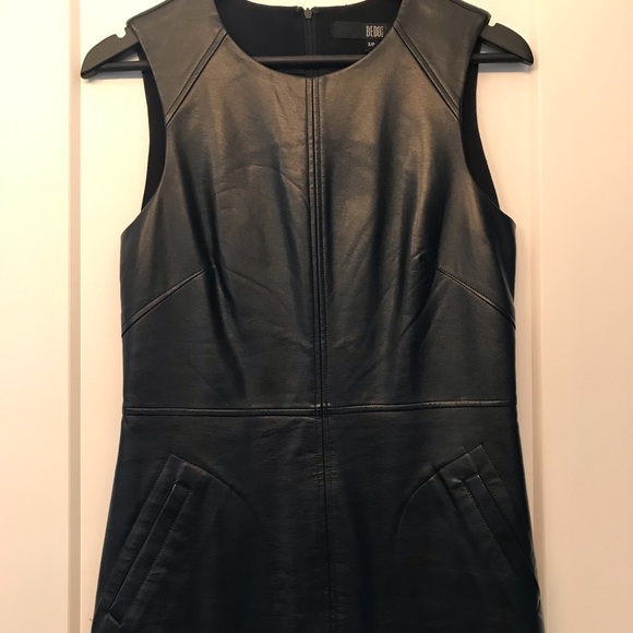 Faux Leather Bedo Dress with pockets - Picture 2 of 3